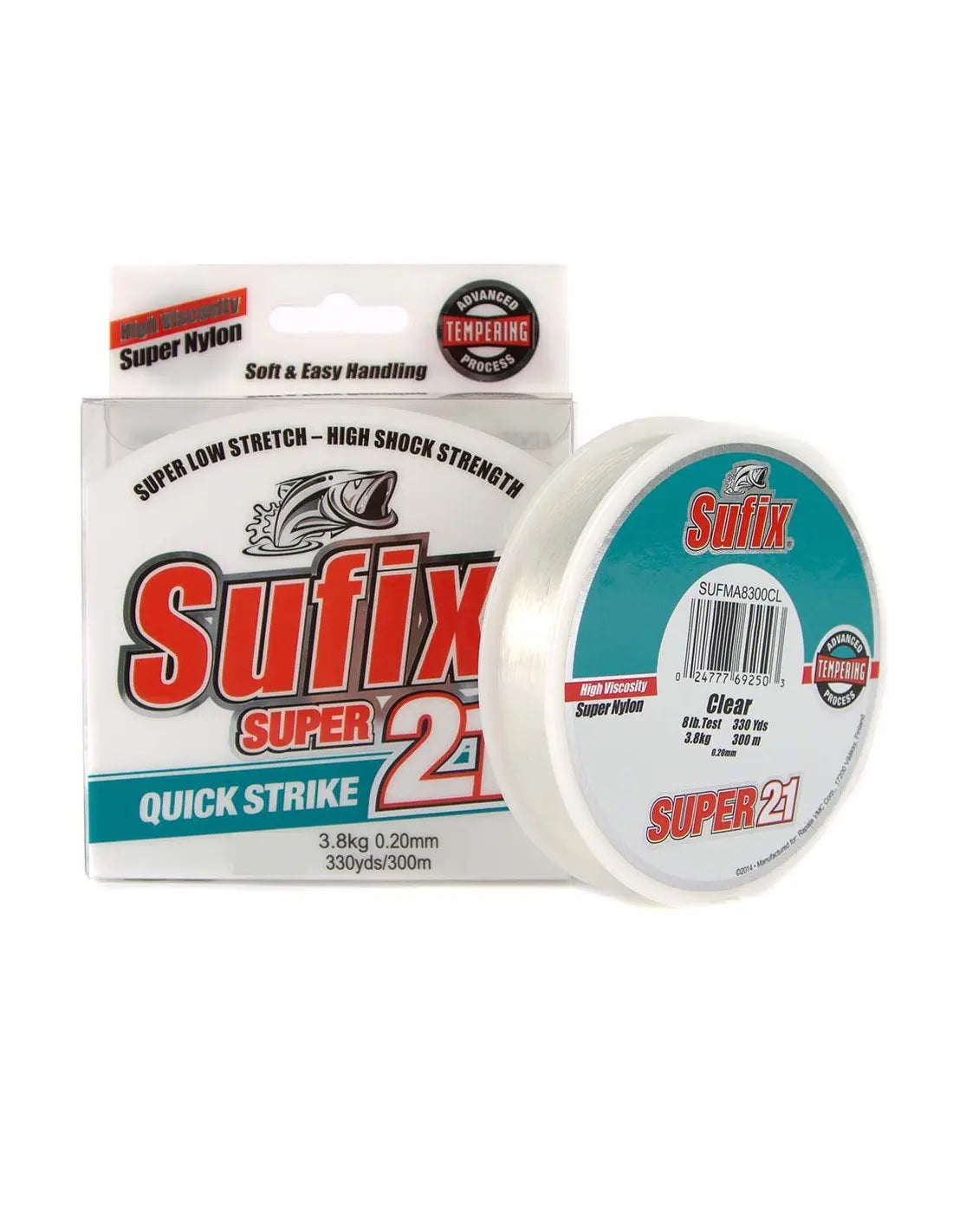 Sufix Super 21 300m 0.20mm 3.5kg 1.5 8lb Clear