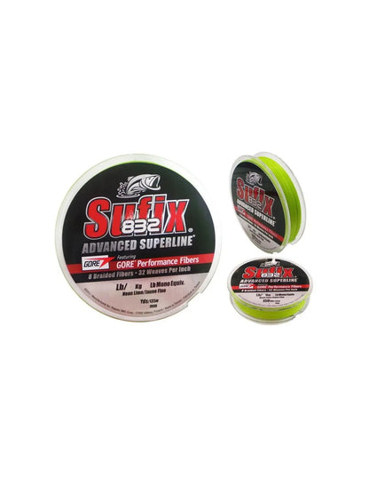 Sufix 832 120m 0.18MM/12.0KG/26LB/Neon Lime