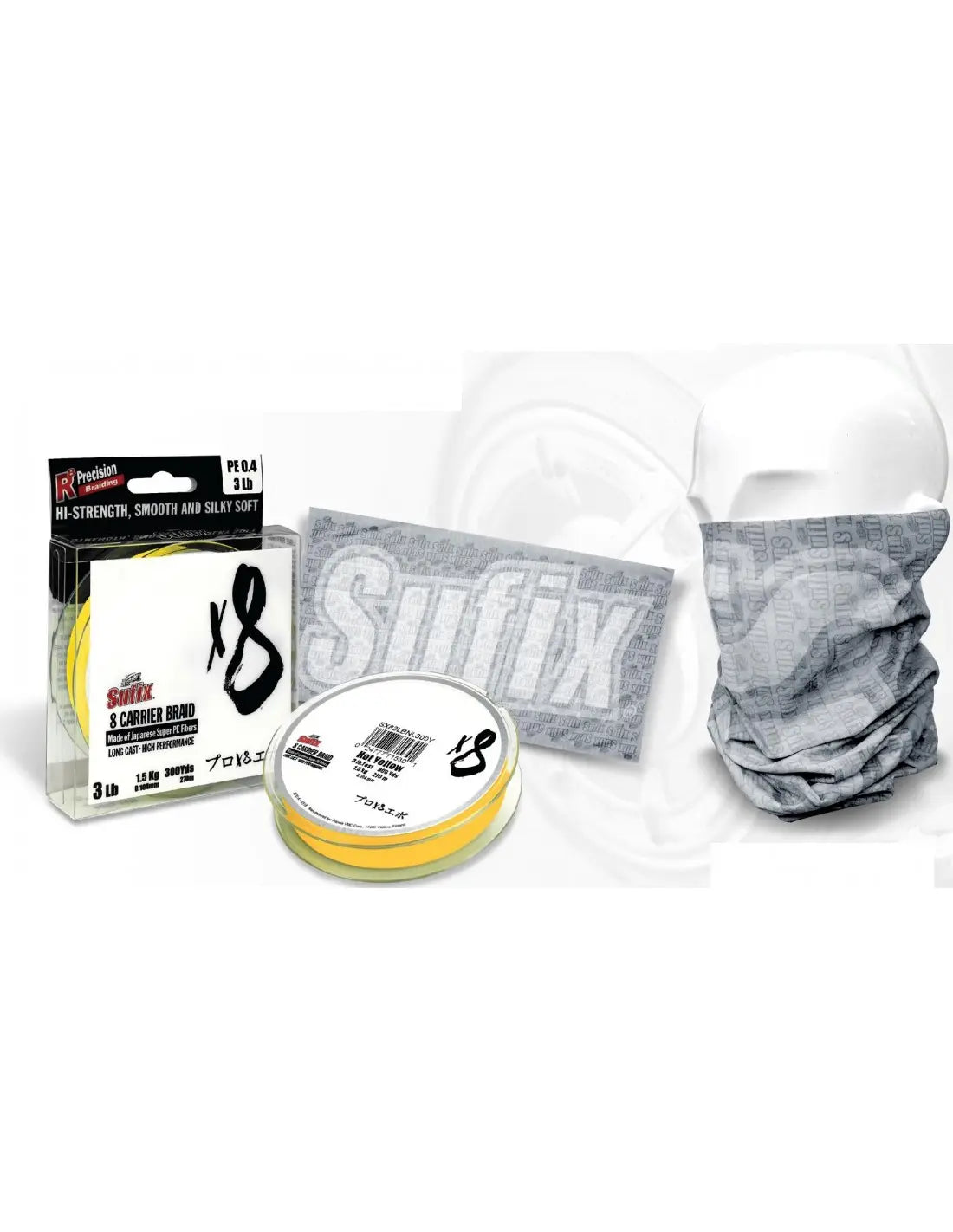 Sufix X8 300m 0.285mm/22.5kg 3/50lb/hot Yellow + buff Sufix