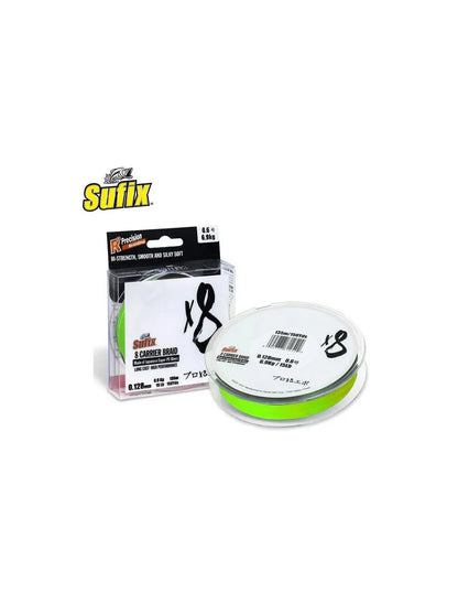 Sufix X8 150m 0.165mm 10.5kg 1 23lb Neon Chartreuse