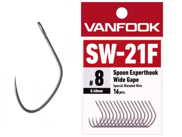 Carlige Vanfook SW-21F Spoon Expert Hook Wide Gape #6 - 50pcs