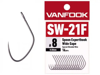 Carlige Vanfook SW-21F Spoon Expert Hook Wide Gape #7 - 50pcs