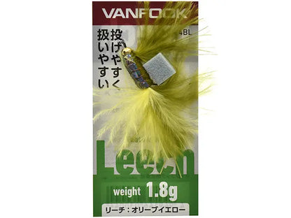 Vanfook Leech LC-24BL 1.8g Olive and Yellow 1.8g Olive and Yellow