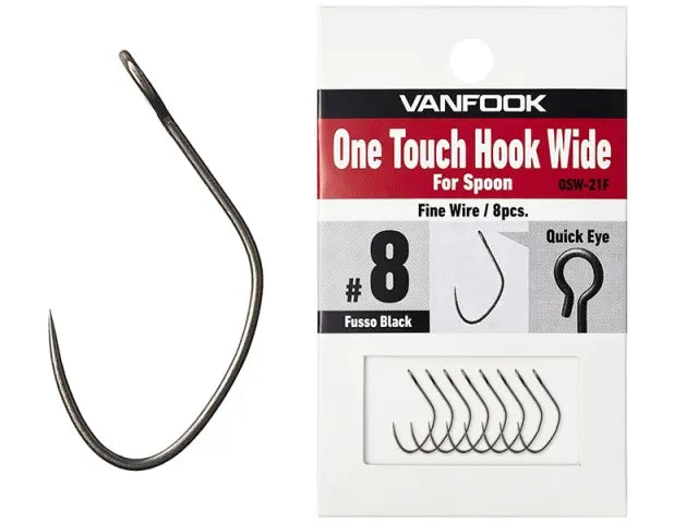 Carlige Vanfook OSW-21F One Touch Hook Wide #8 - 8pcs
