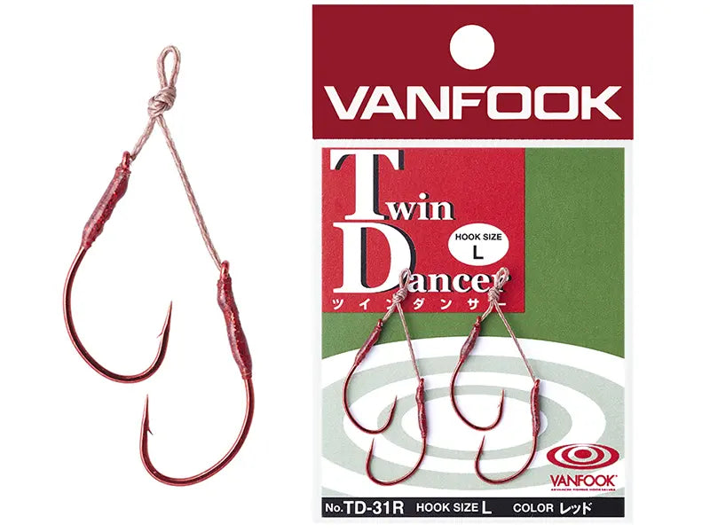 Carlige Vanfook TD-31R Twin Dancer Red Hooks Small