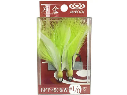 Ancore Vanfook BFT-45 Chartreuse and White Treble #1/0