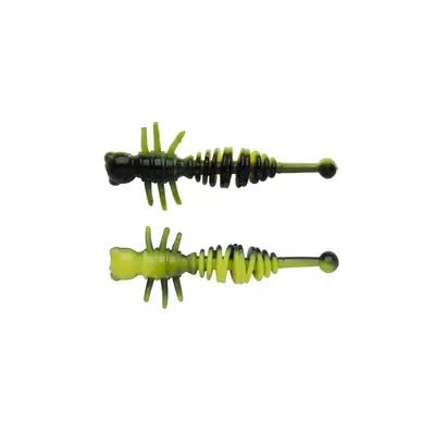 Shad Berkley Pwrbt Pwr Larvae 40mm Black/Snsne Ylw