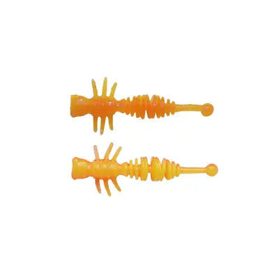 Shad Berkley Pwrbt Pwr Larvae 40mm Fl Orng/Snsne Ylw