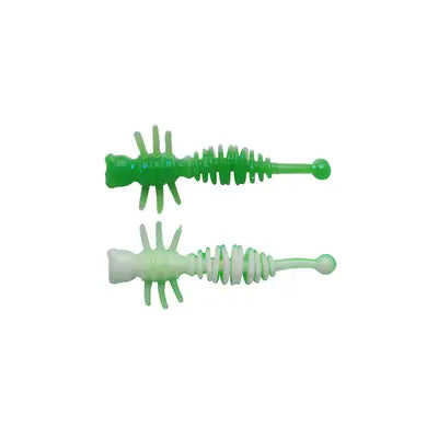 Shad Berkley Pwrbt Pwr Larvae 40mm Sprng Grn/White