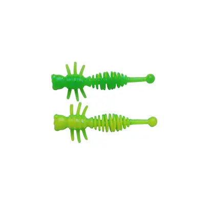 Shad Berkley Pwrbt Pwr Larvae 40mm Sprng Grn/Snsn Ylw