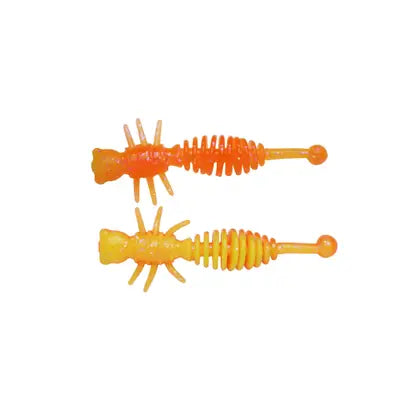 Shad Berkley Pwrbt Pwr Larvae 55mm Fl Orng/Snsne Ylw