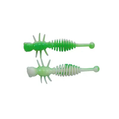 Shad Berkley Pwrbt Pwr Larvae 55mm Sprng Grn/White