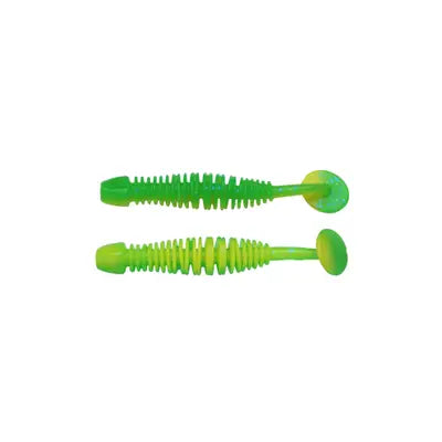 Shad Berkley Pwrbt Pwr Leech 50mmsprng Grn/Snsne Ylw