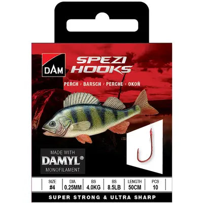 Vobler DAM SPEZI PERCH 10 0.18MM 2KG 50CM 10PCS