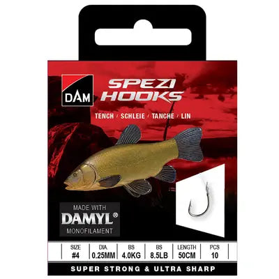 Vobler DAM SPEZI TENCH 8 0.20MM 2.5KG 50CM 10PCS