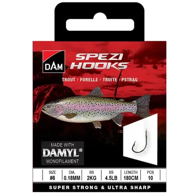 Vobler DAM SPEZI TROUT 8 0.16MM 1.8KG 180CM 10PCS