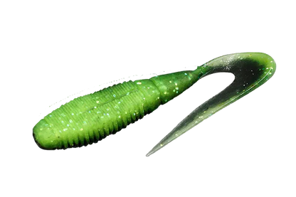 Jackall Shad Rhythm Grub 2,4inch Chartreuse Back Black 4buc/Pl