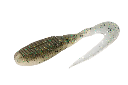 Jackall Shad Rhythm Grub 2,4inch Dark Thunder Clear Silver 4buc/Pl
