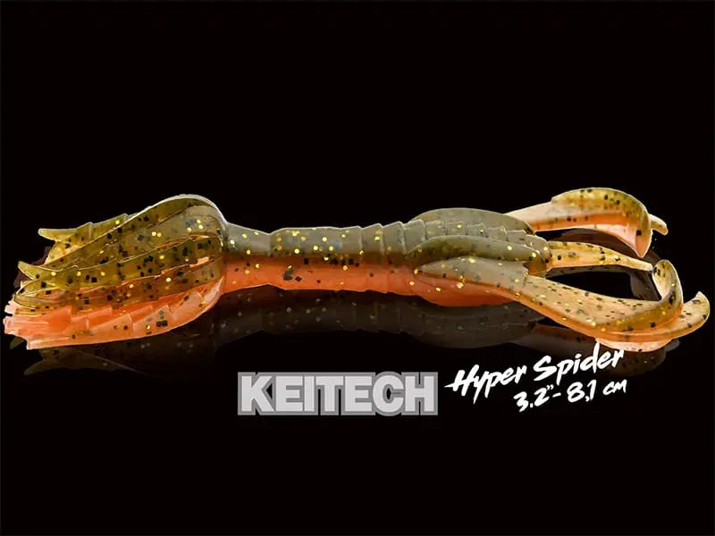 Keitech Hyper Spider Green Pumpkin Chartreuse 401 8.1cm