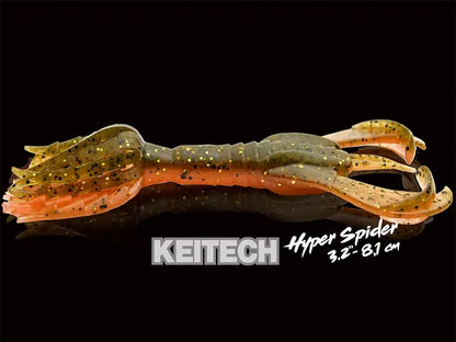Keitech Hyper Spider Green Pumpkin Chartreuse 401 8.1cm