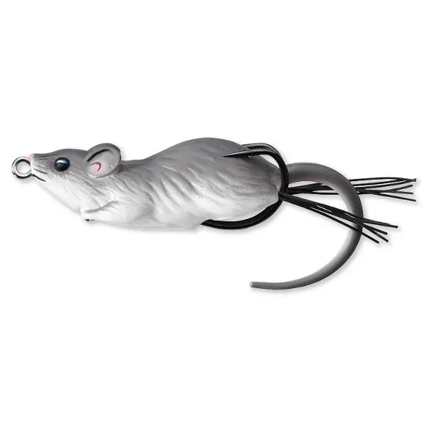 Live Target Hollow Body Mouse Walking Bait 7cm/14g Grey/White