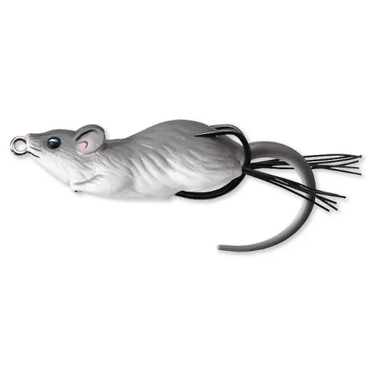 Live Target Hollow Body Mouse Walking Bait 7cm/14g Grey/White
