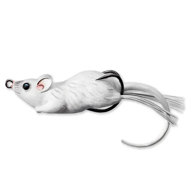 Live Target Naluca Hollow Mouse Walking Bait 9cm/28g White/White