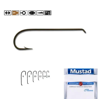 Mustad Cirlig Bronz,forjat,pentru Musca .