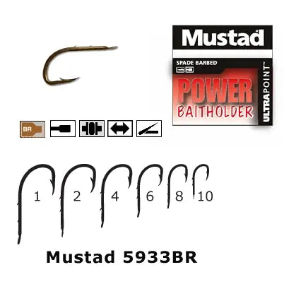 Mustad Cirlig Bronz,forjat,revers,2 Spini .