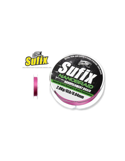 Sufix Nano Braid 135m 0.08mm/3.7kg/8lb/pink