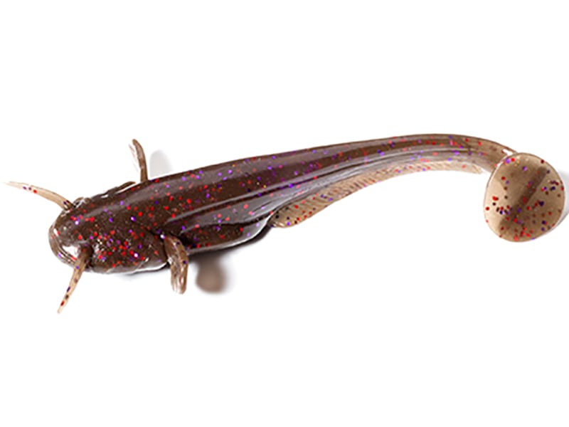 Shad FishUp Catfish 5cm #050 Green Pumpkin Brown Red and Purple