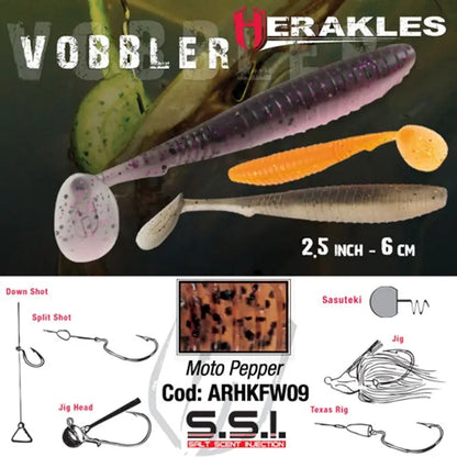 Shad Herakles Vobbler 2.4 6cm Motor Pepper