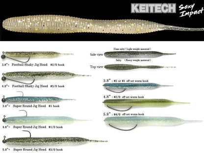 Naluca Soft Shad Keitech Sexy Impact Violet Lime Belly Pal#06 7.1cm