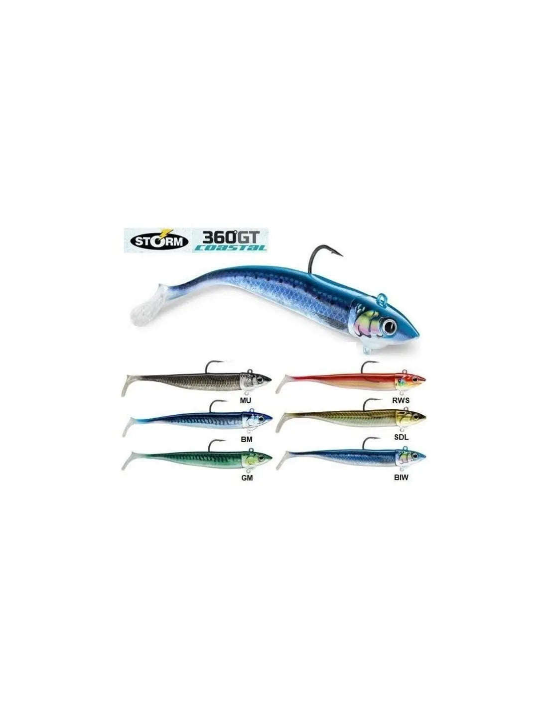Storm 360gt Costal Biscay Minow Weighted Swimbait Hook (2 naluci armate) - Rws