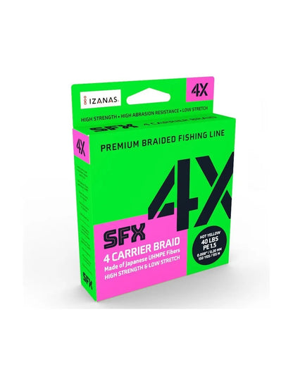 Sufix Sfx 4x Braid 150yds 0.205mm/11.5kg/ 1.5/25lb/hot Yellow