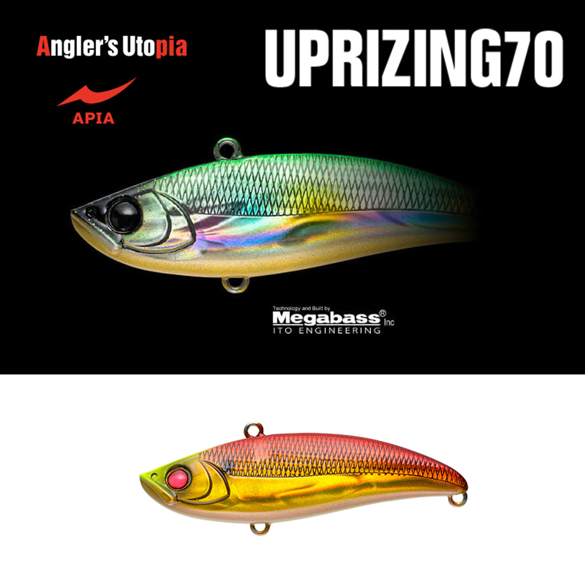 Vobler Apia Uprizing 70hw 18gr 70mm 01 Red Gold Konoshiro