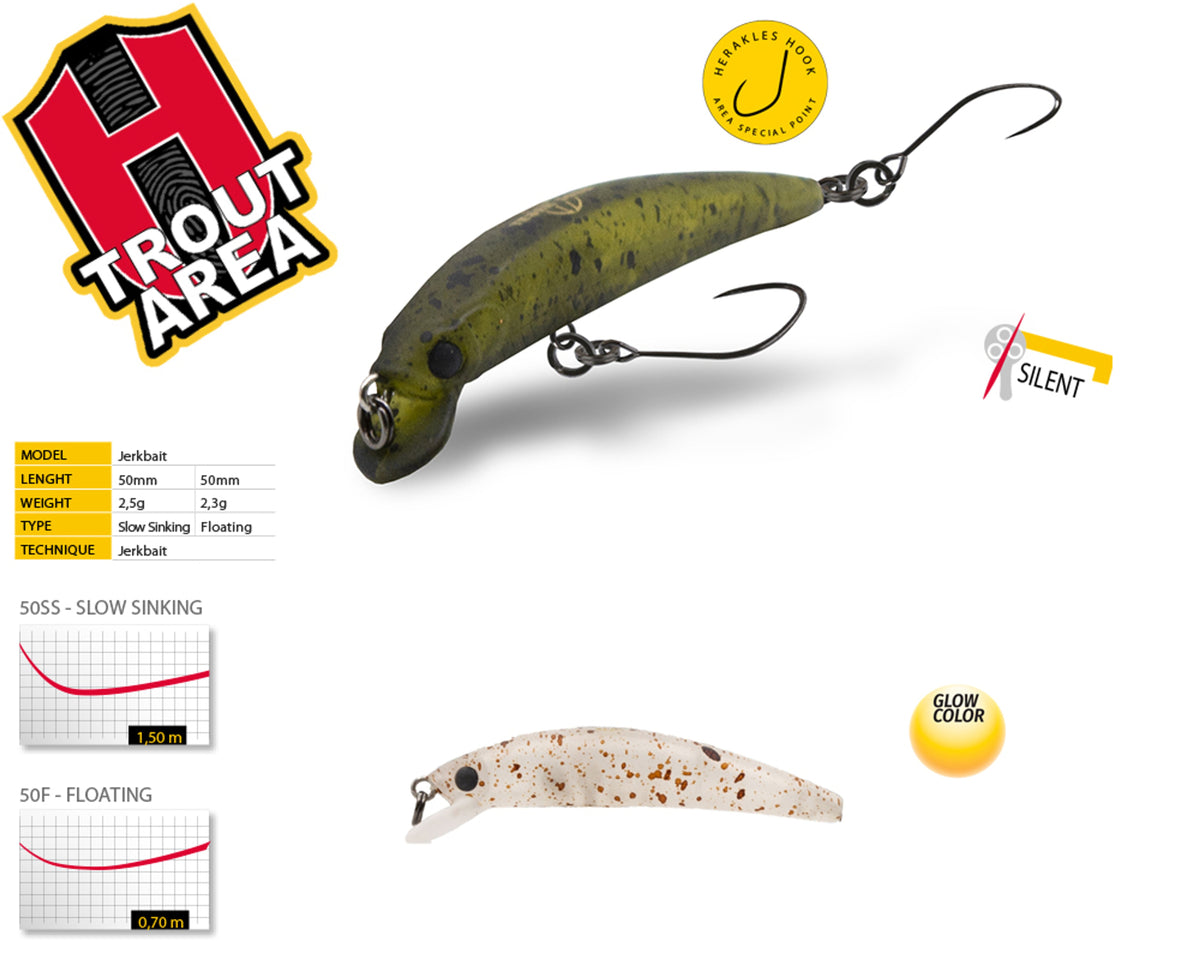 Vobler Herakles Teser 50f 5.0cm 2.3gr Ghost Pellet