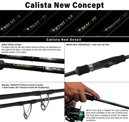 Lanseta Spinning Yamaga Blanks Yamaga Calista 76ml/tj Technical Jerk 2.293m 20gr Fuji Titanium Torzite