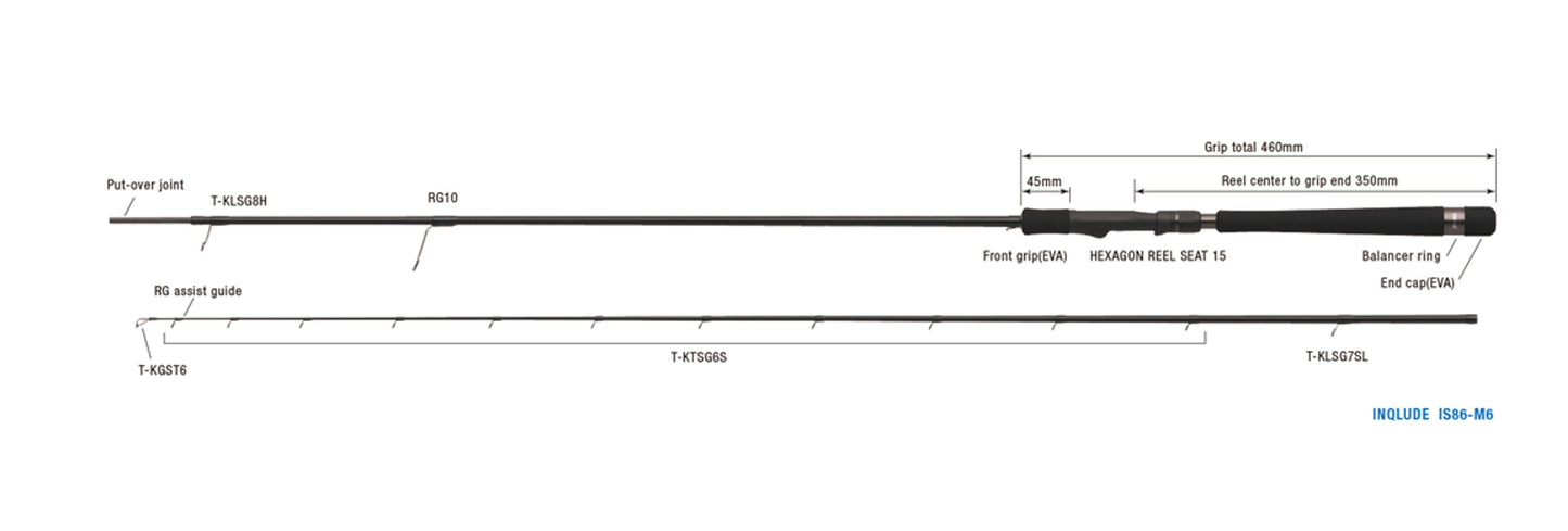 Lanseta Spinning Zenaq Zenaq Inqlude Is86-m6 Range Snipe 8'6" 262cm 8-40gr