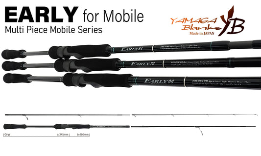 Lanseta Spinning Yamaga Blanks Yamaga Early Mobile 84ml 2.54m 5-24gr 4 Sectiuni