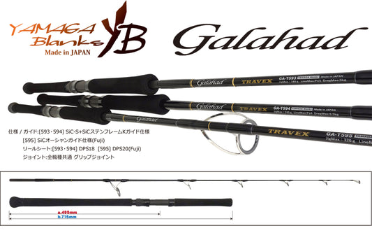 Lanseta Spinning Yamaga Blanks Yamaga Galahad Travex 593s 1.775m Jig Max 180gr
