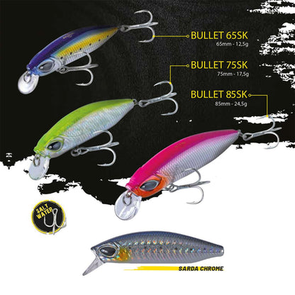 Vobler Herakles Bullet 65sk 6.5cm 12.5gr Sarda Chrome