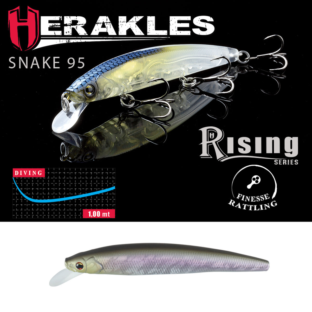 Vobler Herakles Snake 95f 9.5cm 8.8gr Matt Sunny