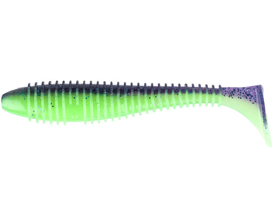 Naluca Soft Shad Keitech Swing Impact Fat Violet Lime Belly Pal#06 8.4cm