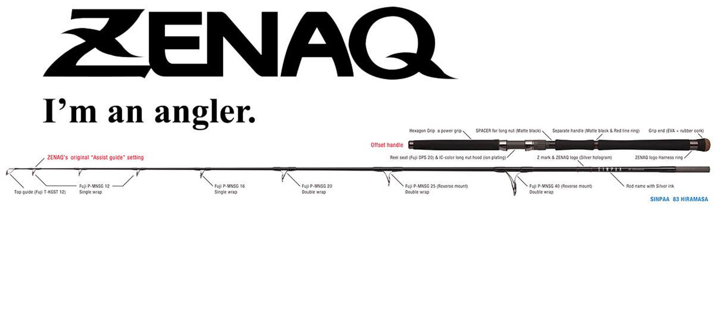 Lanseta Spinning Zenaq Zenaq Sinpaa 83 Hiramasa 8'3" 252cm 65-130gr