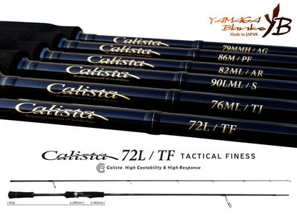 Lanseta Spinning Yamaga Blanks Yamaga Calista 72l/tf Tactical Finess 2.204m 20gr Fuji Titanium Torzite