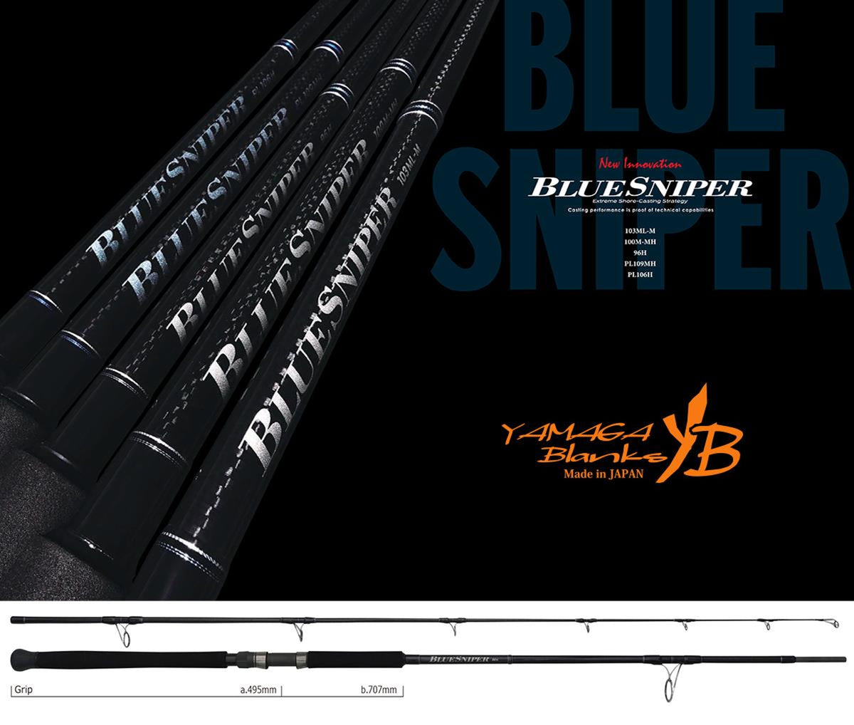 Lanseta Spinning Yamaga Blanks Yamaga Blue Sniper 96h 2.92m Max 150gr