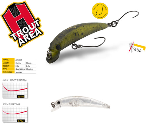 Vobler Herakles Teser 50ss 5.0cm 2.5gr Ghost