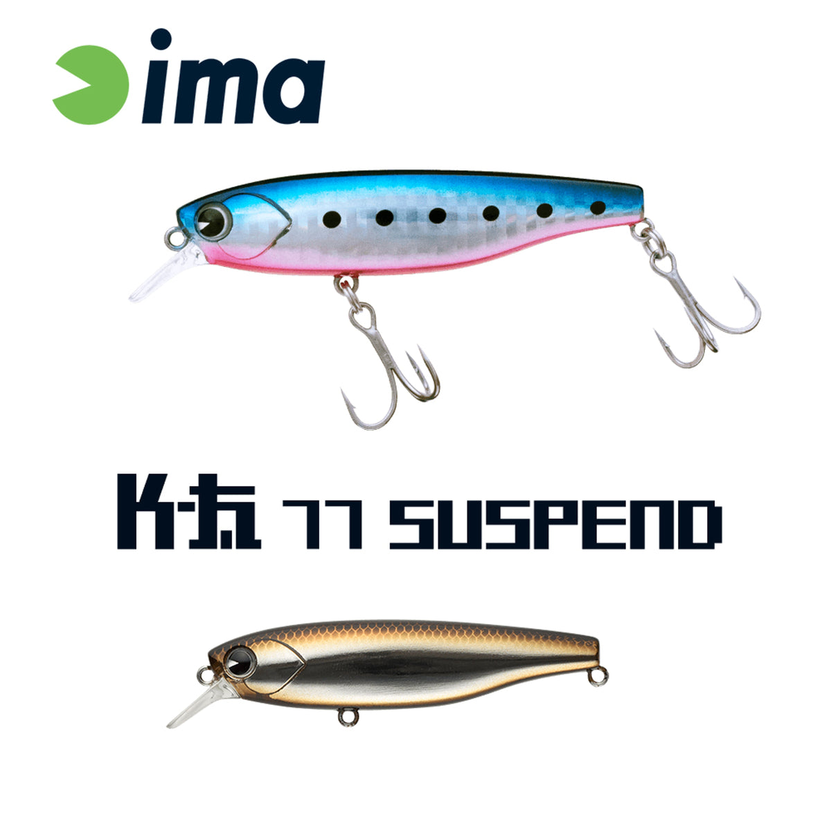 Vobler Ima K-fat 77 Suspend 77mm 12gr 007 Haku