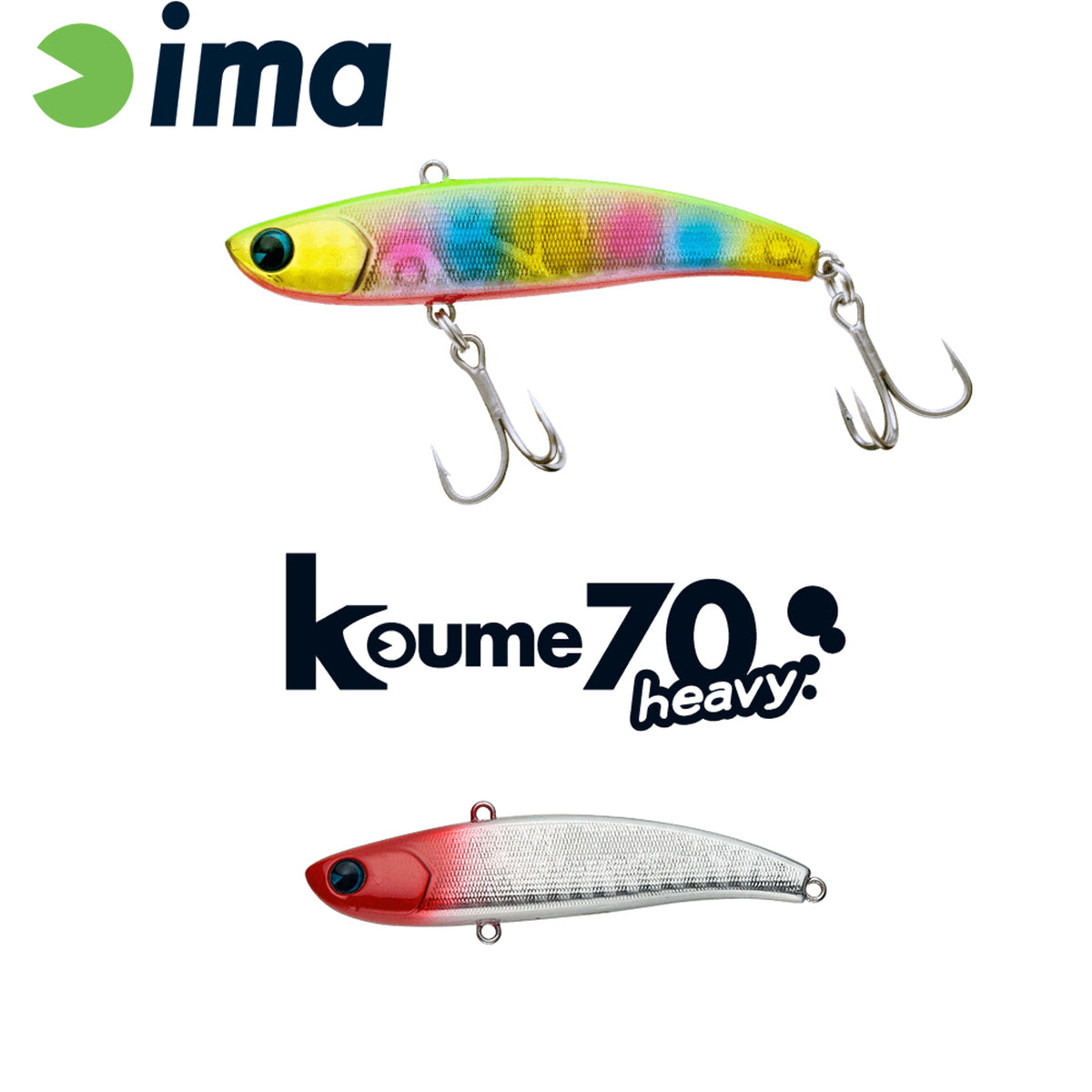Vobler Ima Koume Vibration 70 Heavy 70mm 18gr 101 Red Head